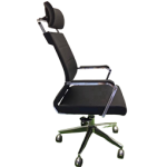 Fauteuil Ergonomique en simili cuir noir  – Image 2